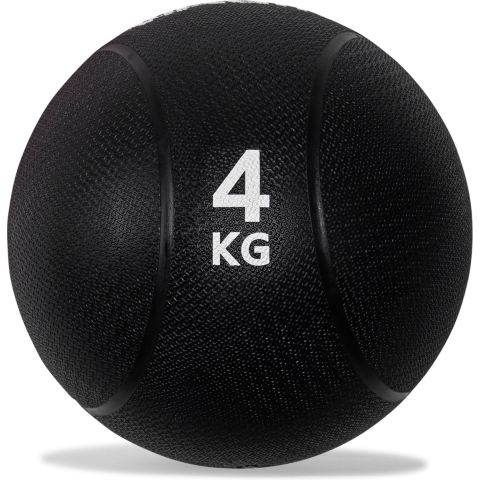 VirtuFit Medicijnbal Pro - Medicine Ball - 4 kg - Rubber - Zwart