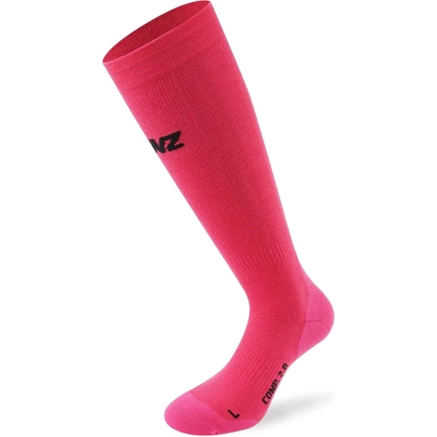 Lenz Compression 2.0 Merino skisokken roze, 44-51 cm