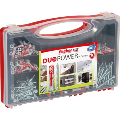 Fischer Red-Box DuoPower 140-delige Pluggenset Met Schroef In Assortimentsbox