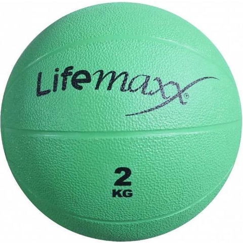 Lifemaxx LMX Medicijn Bal - Medicine Ball - 2 kg - Zwart/Groen