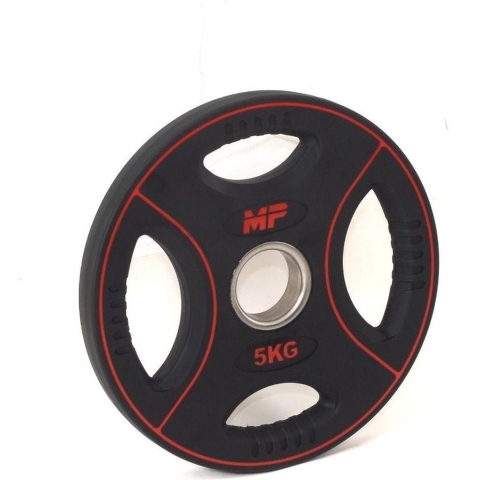Muscle Power PU 4-Grip Halterschijf - 50 mm - 5 kg