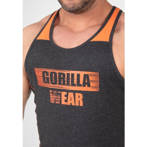 Gorilla Wear Wallace Tank Top - Grijs/Oranje - S