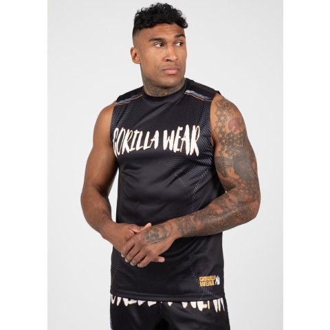 Gorilla Wear Clayton Tank Top - Zwart/Goud - 2XL