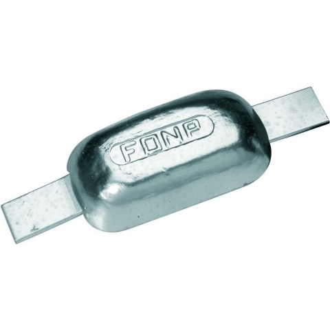 Plastimo Anode 2,2 kg Half-ei met strip 200x70x25 mm