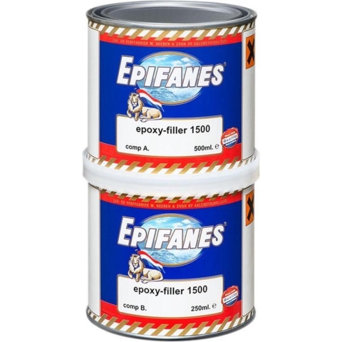Epifanes Epoxy-Filler 1500 2 componenten Epoxy Plamuur krimpvrij 750 ml