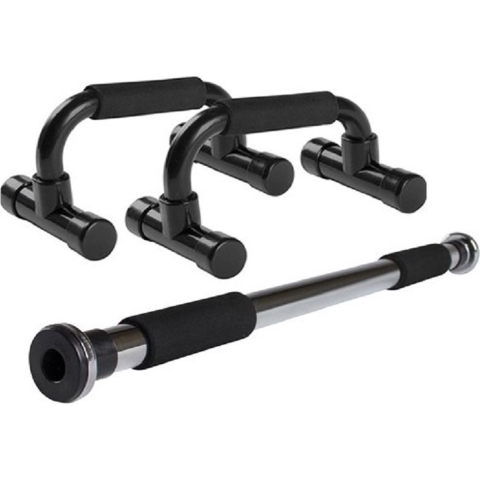 VirtuFit Combideal: Optrekstang + Opdruksteunen