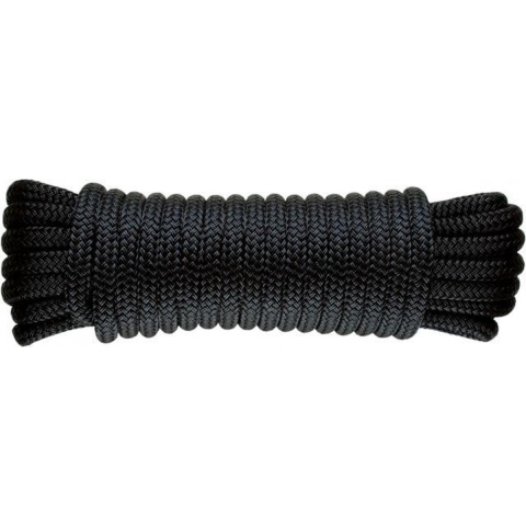 U-Rope Landvast Deluxe 14 mm x 8 m met 40 cm oogsplits zwart