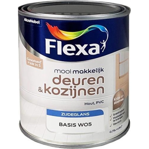 Flexa Mooi Makkelijk Deuren&Kozijnen Zijdeglans - Op Kleur Gemengd - 0,75L