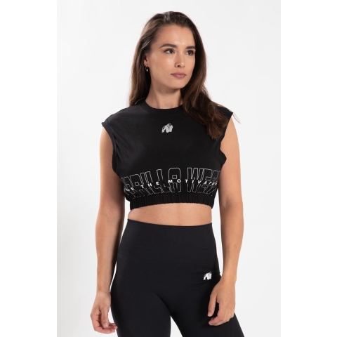 Gorilla Wear Albion Oversized Crop Top - Zwart - S