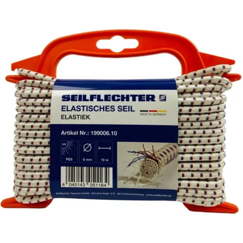Seilflechter Elastiek 6 mmØ elastiek op haspel 15 meter wit