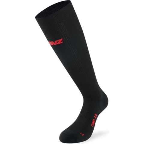 Lenz Compression 2.0 Merino skisokken zwart, 44-51 cm