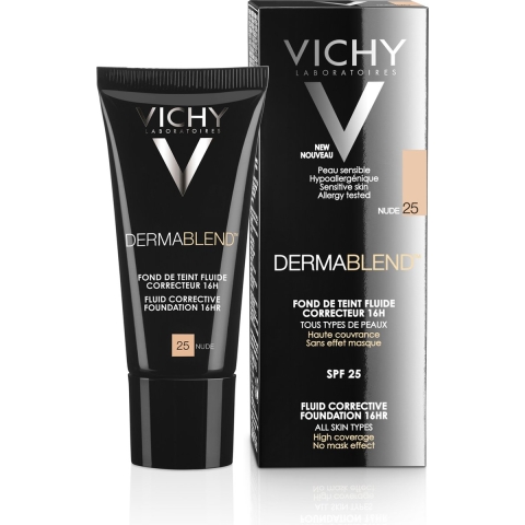 Vichy Dermablend Fluid Corrective Foundation 16hr - 25 Nude 30ml