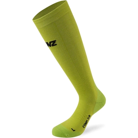 Lenz Compression 2.0 Merino skisokken geel, 38-44 cm