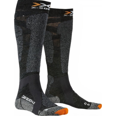 X-Socks Carve Silver 4.0 skisokken antraciet/zwart, 45-47
