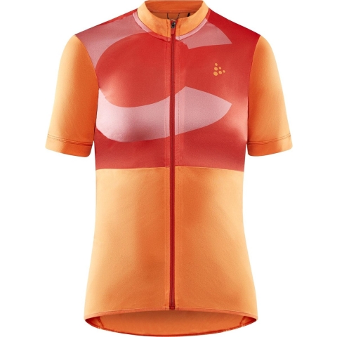 Craft Core Endurance Logo fietsshirt korte mouwen oranje dames, L