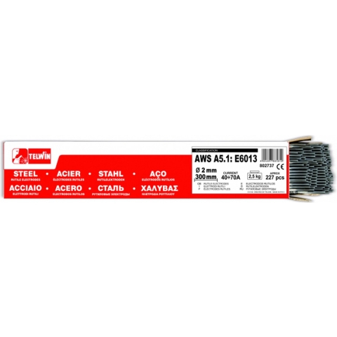TELWIN Rutiel laselektroden E 6013Ø2,0 x 300 mm 227 stuks