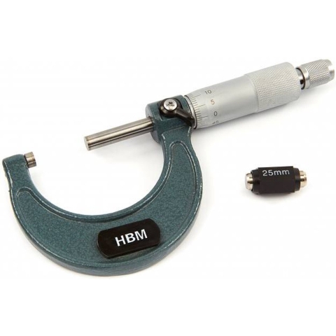 HBM 0 - 25 mm analoge buiten micrometer