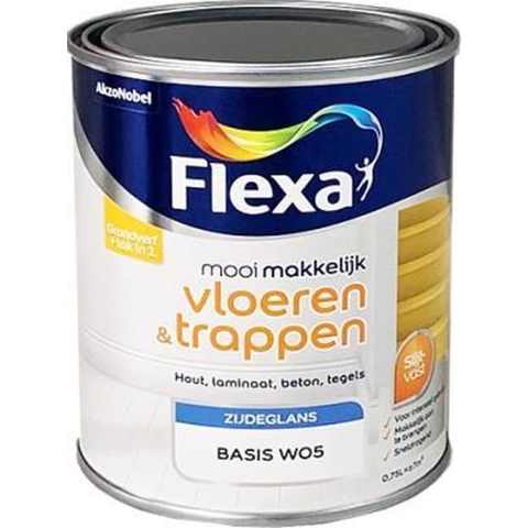Flexa Mooi Makkelijk Vloeren&Trappen Zijdeglans - Op Kleur Gemengd - 0,75L