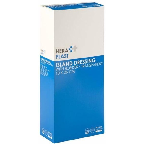 Heka Plast Island Dressing with Border Transparent 10 x 25 cm | 25 stuks
