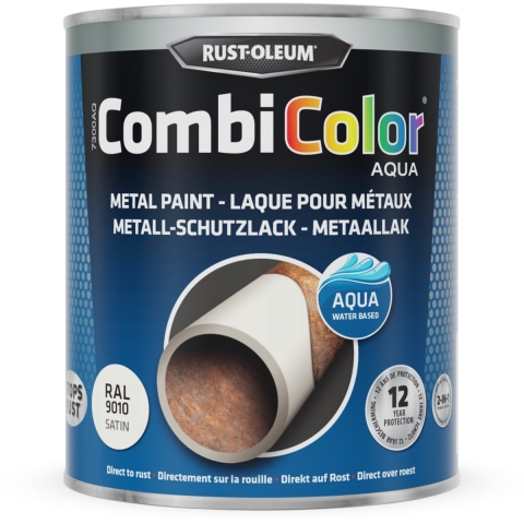 Rust-Oleum Combicolor Aqua Zijdeglans - Ral 9010 Wit - 0,75L