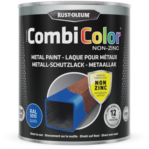 Rust-Oleum Combicolor Hoogglans Zinkvrij - RAL 5010 Gentiaanblauw - 0,75L