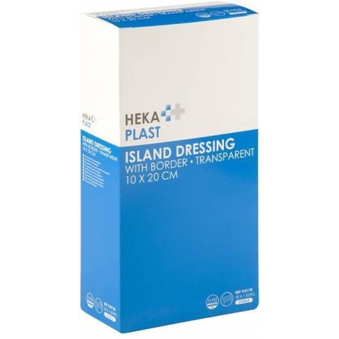 Heka Plast Island Dressing with Border Transparent 10 x 20 cm | 25 stuks