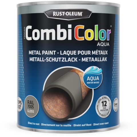 Rust-Oleum Combicolor Aqua Hoogglans - Ral 7005 Muisgrijs - 0,75L