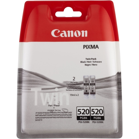 Canon PGI-520 BK Duopack Inktcartridge Zwart
