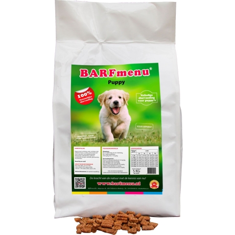 BARFmenu Hondenvoer Puppy Geperst 5 kg