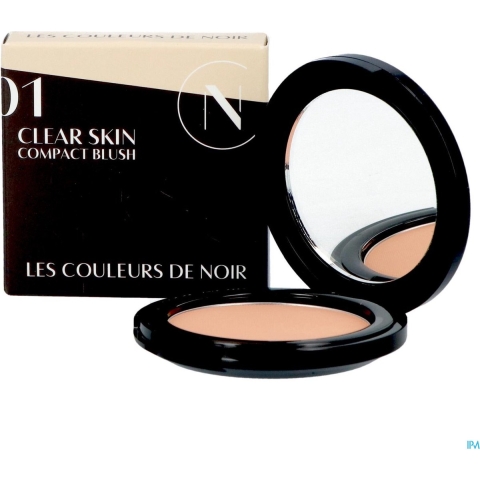 Couleurs de Noir Clear Skin Compact Blush 01 Soft Nude | 4,8 g