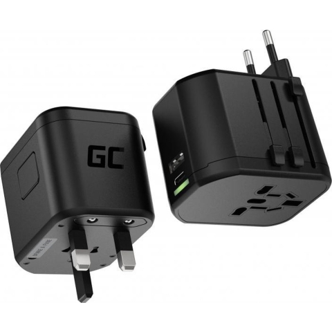 GC TripCharge PRO Universeel Adapter met USB-A UC en USB-C PD 18W poorten