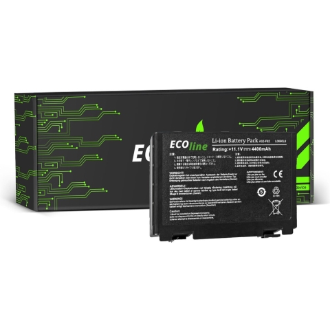 EcoLine - A32-F82 A32-F52 L0690L6 Batterij Geschikt voor de Asus A32-F82 K40 K50 K60 K70 / 11.1V 4400mAh