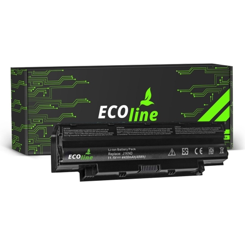 EcoLine - J1KND Batterij Geschikt voor de Dell Inspiron N3010 N4010 N5010 13R 14R 15R J1 / 11.1V 4400mAh