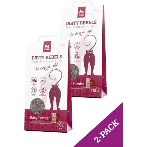 Kattenbakvulling 10L Babypowder 2-pack