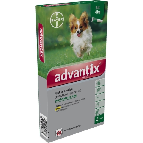 Advantix 40 tot 4 kg 4 pipetten