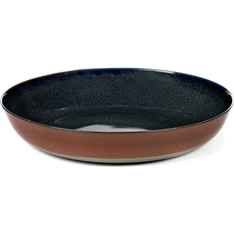Serax Terres De Rêves By Anita Le Grelle Diep Bord Ø21 Dark Blue/rust