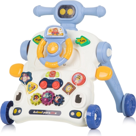 Chipolino Car 3 in 1 Loopwagen met Speelgoedauto & Muziek Blauw