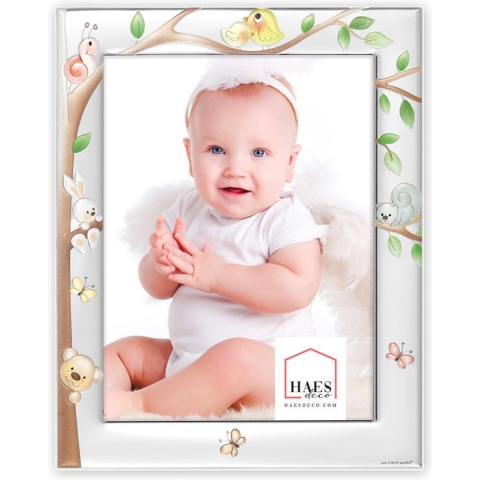 Haes Deco Verzilverde Baby Fotolijst Rose Nino voor een foto van 10x15 cm - B17746HS