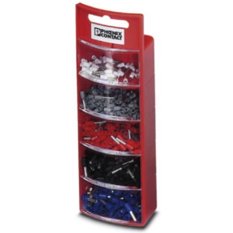 Phoenix Contact 3202960 Assortiment adereindhulzen 0.5 mm², 0.75 mm², 1 mm², 1.5 mm², 2.5 mm² Deels geïsoleerd Wit, Grijs, Rood, Zwart, Blauw 400 stuk(s)