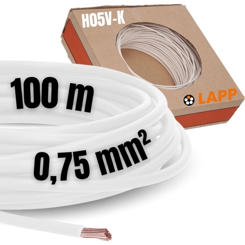 LAPP 4510052 Draad H05V-K 1 x 0.75 mm² Wit 100 m