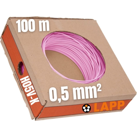LAPP 4510081 Draad H05V-K 1 x 0.50 mm² Roze 100 m