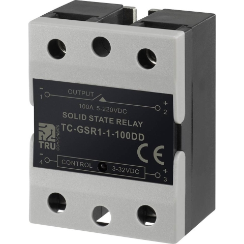TRU COMPONENTS Halfgeleiderrelais TC-GSR-1-100DD 100 A Schakelspanning (max.): 220 V/DC DC-circuit 1 stuk(s)