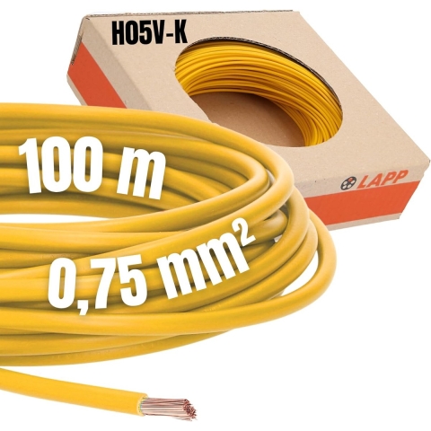 LAPP 4510112 Draad H05V-K 1 x 0.75 mm² Geel 100 m