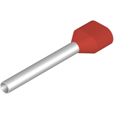 Weidmüller 9037460000 Dubbele adereindhulzen 1 mm² Deels geïsoleerd Rood 500 stuk(s)
