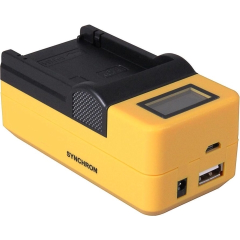 Compacte oplader voor Sony accu NP-BX1 - met LCD en USB aansluiting