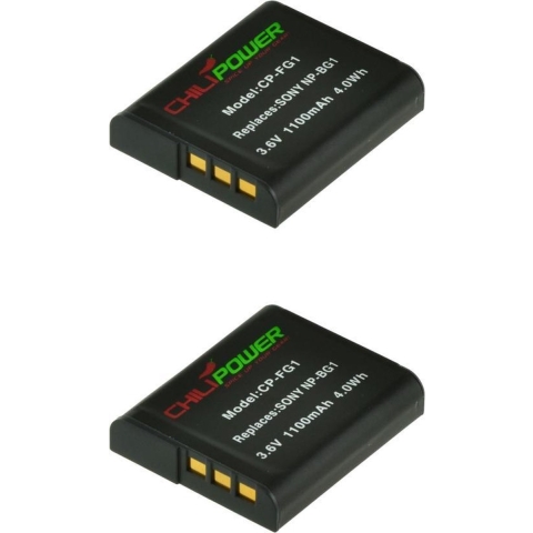 ChiliPower NP-BG1 / NP-FG1 accu voor Sony - 1100mAh - 2-Pack