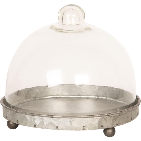 Clayre Eef Stolp 6GL2492 Grijs Transparent 16x15 cm