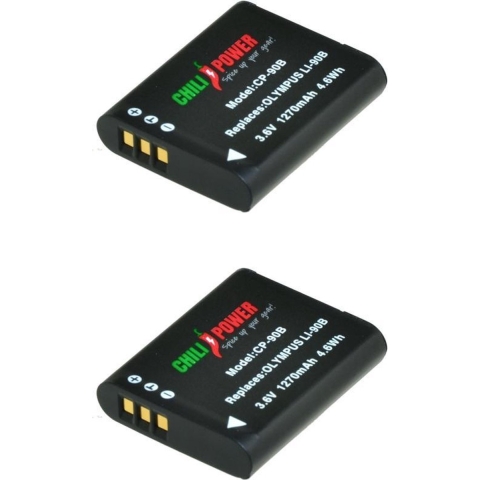 ChiliPower Li-90B / Li-92B accu voor Olympus - 1270mAh - 2-Pack