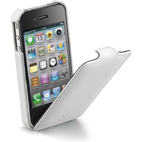 CELLULAR LINE Apple flipcase leder wit