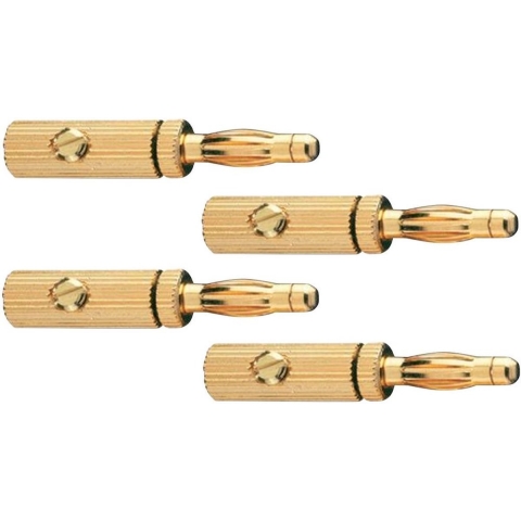 Oehlbach: Banana B3 Stekker < 4mm² - 4 stuks - Goud